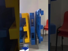 ब्लू 3 रनर्स हेवी ड्यूटी प्लास्टिक पैलेट स्टील ब्लॉक स्टाइल 1300*1100*160 मिमी