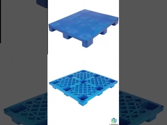 1100 X 1100 भारी शुल्क प्लास्टिक पैलेट दो तरफ़ा प्रवेश यूरो वेयरहाउस प्लास्टिक फोर्कलिफ्ट पैलेट